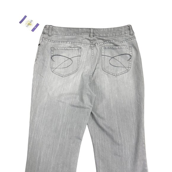 Vtg Chicos Platinum 2 Jeans Gray Straight Leg High Rise Minimalist Normcore L - Picture 4 of 12